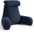 Bed Rest Reading Pillow with Arms & Detachable Headrest, Corduroy Backrest by Ailuteie