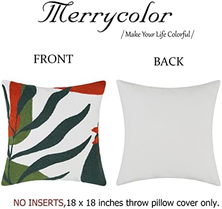 Merrycolor Boho Decorative Throw Pillow Covers 18x18 Tufted Abstract Mid - Image 5