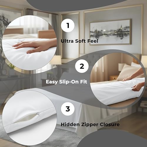 ROYALE LINENS Microfibe Body Pillow Cover - Image 5