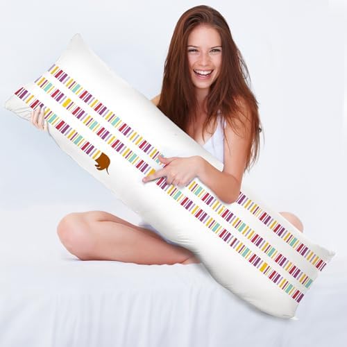 Funny Dachshund 20x54 Body Pillow Cover, Weiner Dog Gifts - Image 3