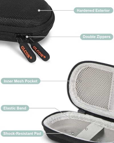 Mini Hard Shell Earbuds Case, Portable Kardia EKG Monitor Pouch Bag - Image 3