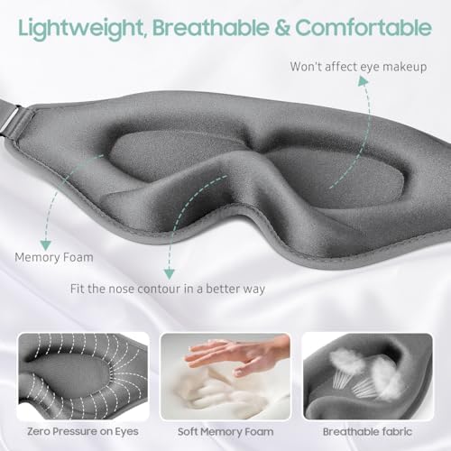 BeHoomi Sleep Mask, Premium Eye Mask - Image 3