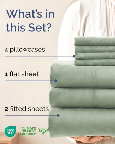 Split King 7 Piece Bed Sheet Set - Image 2