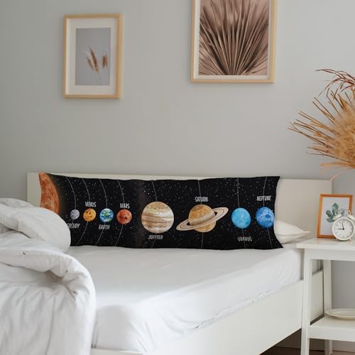 Space Nursery Body Pillow Covers 20x54, Space Room Decor Gifts - Image 3