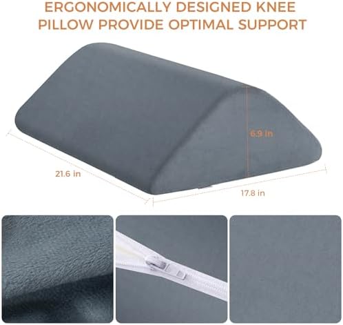 Knee Wedge Pillow for Post-Surgery Recovery-Leg Elevation Support for Sleep - Image 3
