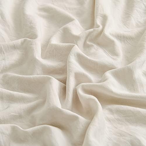 Merryword Beige Pillowcases Standard Ruffled Pillow Shams 20x26inch Beige Gray - Image 4
