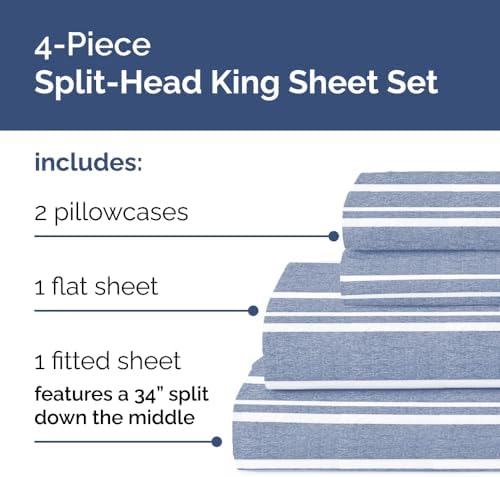 Flex Top Split Head King 4 Piece Sheet Set - Image 2