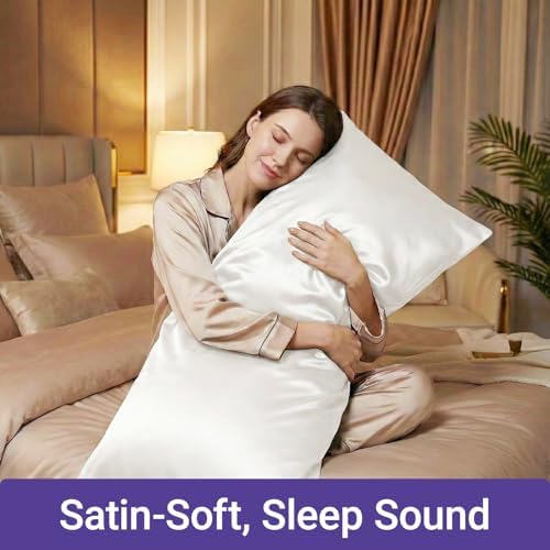 1 Pack Satin Pillowcase White Body Size 20x54 Inch - Image 7