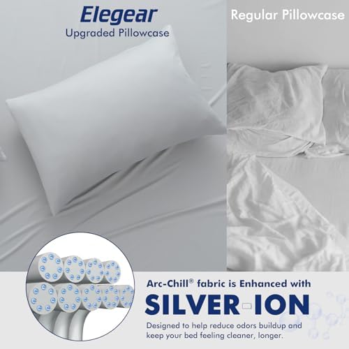 Elegear Silver Infused Cooling Pillow Cases Set of 2 - Image 3