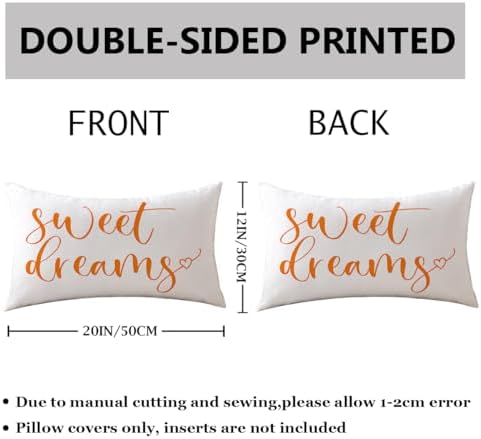 Bedding Decorative Lumbar Pillowcases Sweet Dreams Good Night Cushion Covers - Image 2