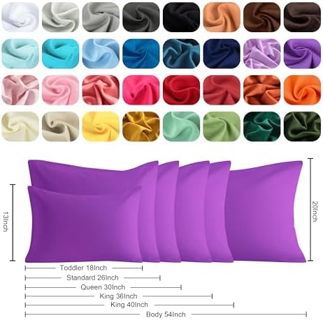 King Pillow Cases, 2 Pack, 20x40 in, Microfiber - Image 6