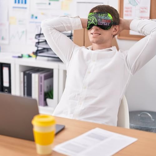 2 Pcs Boys Sleep Eye Mask, Guys Blackout Sleeping Silk Mask - Image 5