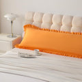 Ruffled Body Pillow Shams, 1 Pack, 20x54 Inches, Ginger Yellow by Aerlomi