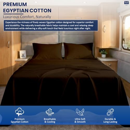 Cottingon 4 Piece Twin Sheets Fits 16" Deep, Egyptian Cotton - Image 2