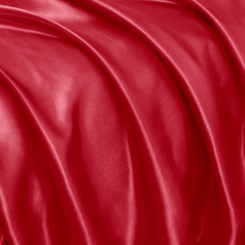 Homiest Red Ruffle Satin Pillowcase Set of 2 - Image 7