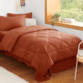CozyLux Twin XL Comforter Set 68"x88" Burnt Orange by CozyLux