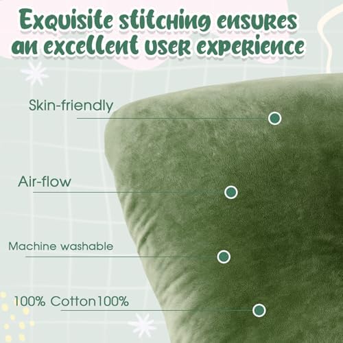 Hahafelt 3 Pcs U-Shaped Pregnancy Pillow Cover, Crystal Velvet - Image 3
