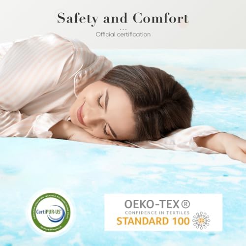 NEWBULIG 3 Inch Twin Cooling Gel Memory Foam Mattress Topper, CertiPUR-US - Image 3