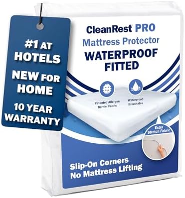CleanRest Waterproof Mattress Fitted Sheet Protector, Ultimate Defense Against by CleanRest