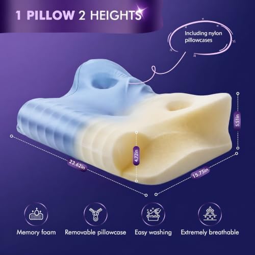 Dayme Orthopedic Memory Foam Pillows – Cooling Cervical Neck Pillow - Image 6