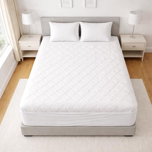 Continental Bedding Harmony Collection Quilted Mattress Pad 100% Cotton Top by ContinentalBedding
