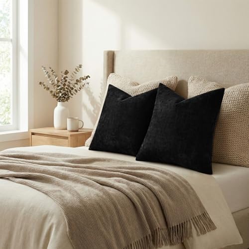 decorUhome Chenille Decorative Throw Pillow Covers 18x18 Set of 2 - Image 7