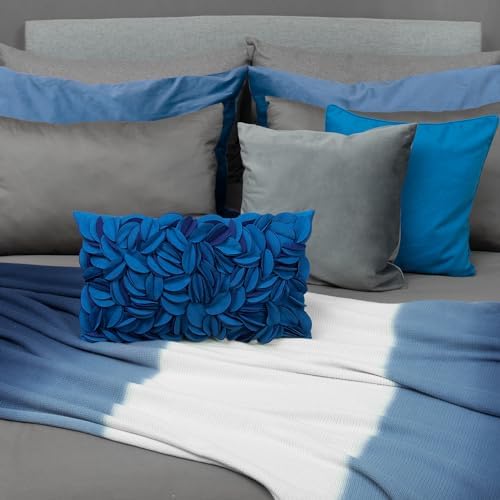 KINGROSE 3D Floral Decorative Throw Pillow Cover Handmade Soft Pillow Case Sham - Image 5