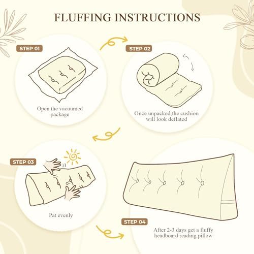 DANGHOOGY Headboard Pillow Queen, Large Triangular Wedge Headboard Pillow - Image 6