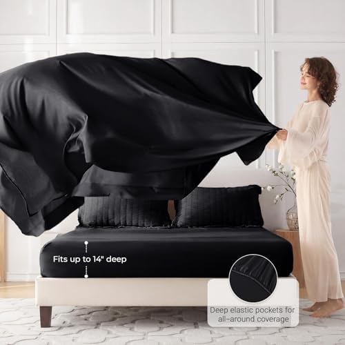 MUXHOMO 7 Pieces California King Comforter Set, Seersucker Bed in a Bag Cal - Image 3