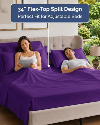 Flex Top Split Head King 6 Piece Sheet Set - Image 3