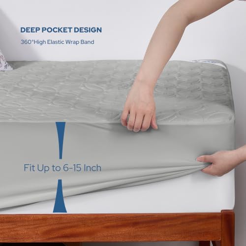 BEDLORE Waterproof Mattress Protector, Twin XL Size Mattress Pad - Image 4