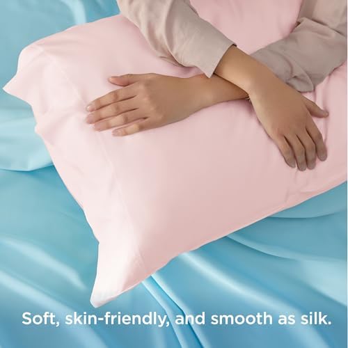 Bedsure Pillow Cases Standard Size Set of 2, 100% Rayon Derived from Bamboo - Image 4