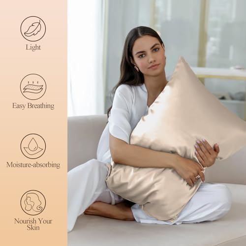 Silk Like Satin Pillowcase King Size, 2 Pack, 20x36 Inches - Image 2