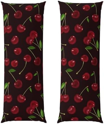 Red Cherry Body Pillowcase, Long Pillow Cover 20"x54" Soft Moisture-Wicking - Image 2