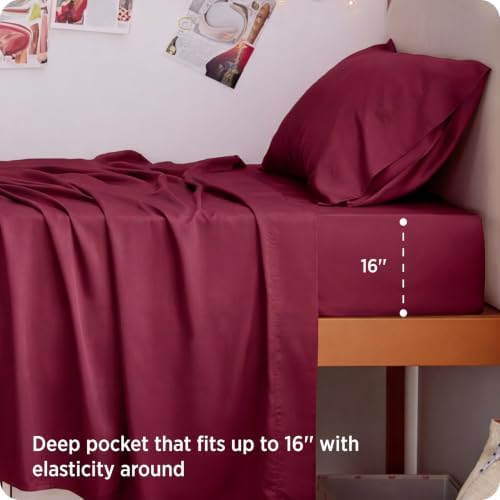Bedsure PureWoven 100% Rayon Derived from Bamboo, Twin XL Sheets, 3 Pieces - Image 5