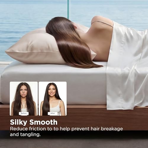Bedsure King Pillow Case Set of 2, Silk Like Pillowcases - Image 4