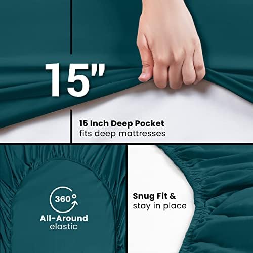 Queen Fitted Sheet, Ultra Soft Fits Up to 15 Inch Deep Pocket - Image 3