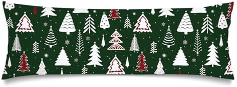 Christmas Long Pillow Cases Christmas Tree Lumbar Pillowcase King Size Pillow by Unknown