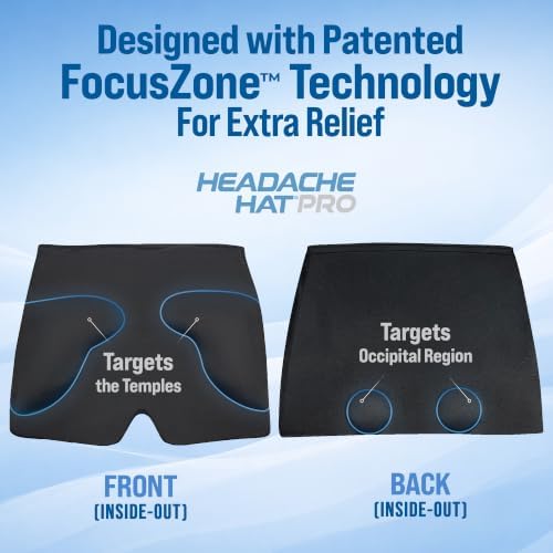 TheraICE Migraine Relief Cap PRO, Headache Hat Ice Pack Mask Cold Head Wrap - Image 4
