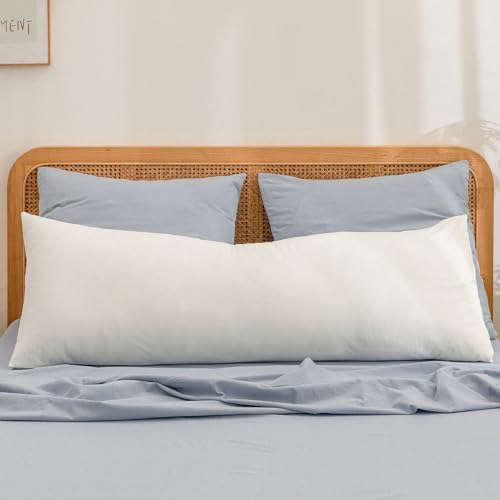 BESTOUCH Washed Cotton Pillowcases Linen Feel Off White Body by BESTOUCH