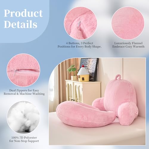 19" Reading Pillow for Bed, U Shaped Arm & Elbow Support - Image 6