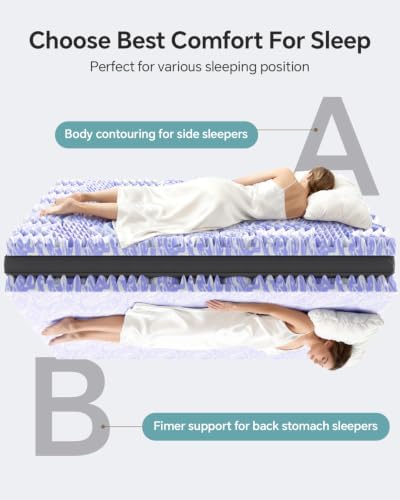 ChiXpace Dual Layer 5 Inch Memory Foam Mattress Topper Queen - Image 4