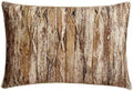 The HomeCentric Gold & Brown Pack of 2, Silk Textured & Pintucks Oblong Pillow by TheHomeCentric