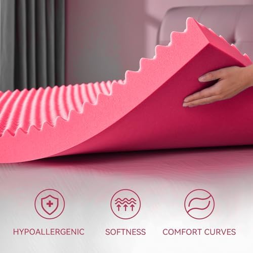 SINWEEK 2 Inch Egg Crate Memory Foam Mattress Topper Twin Size, Soft Mattress - Image 4