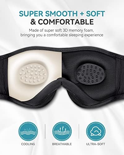MUSICOZY 3D Sleep Headphones Bluetooth 5.4 Sleep Mask - Image 3