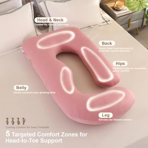 Pregnancy Pillows for Sleeping, 57-inch U Shaped Full Body Maternity Pillow - Image 3