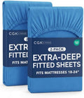 CGK Linens 2 Pack Extra Deep Queen Fitted Sheets by CGKUnlimited