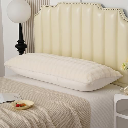 Fluffy Faux Fur Body Pillowcase, Luxury Bubble Waffle Carved Plush Long Size - Image 5