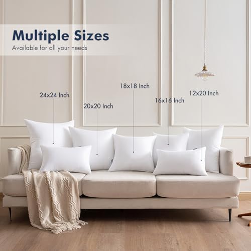 MIULEE 16x16 Throw Pillows Inserts 4 Pack, Decorative Pillows - Image 2