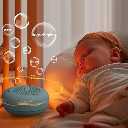 Portable Baby Sound Machine 15 Hours Battery Life, Clips on Baby Stroller.Slate - Image 5
